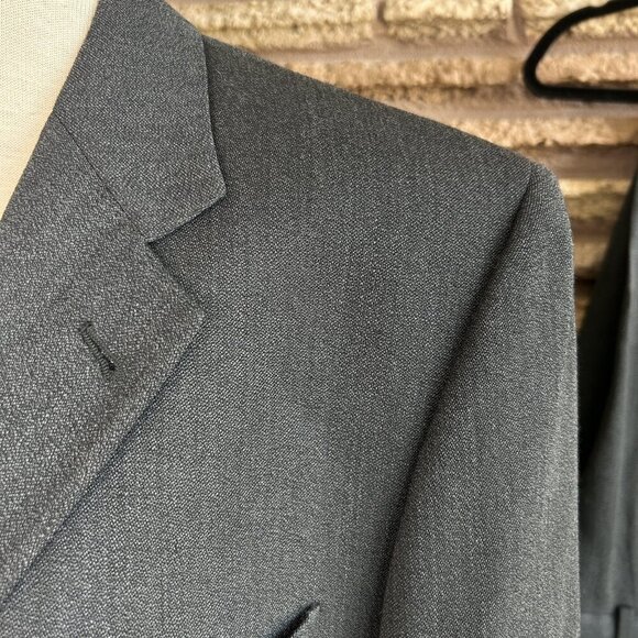 Joseph Abboud Gray 100% Wool 3 Button Suit Pleated Pants Size 41S - Picture 4 of 9